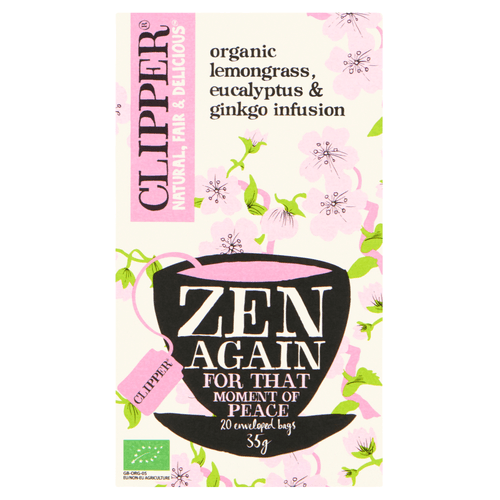 Foto van Clipper Tea zen again 20 stuks op witte achtergrond