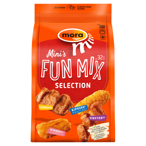 Foto van Mora Mini's fun mix selection 32 stuks op witte achtergrond