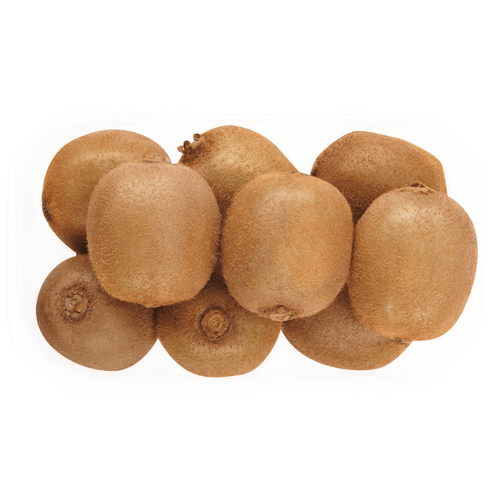 Foto van Kiwi green verpakt op witte achtergrond