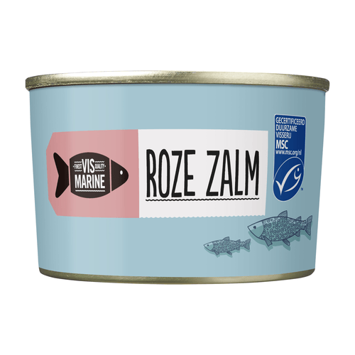 Foto van Vis Marine Zalm roze op witte achtergrond