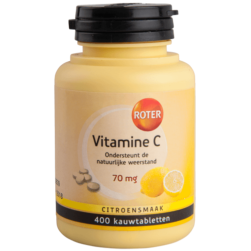 Foto van Roter Vitamine C op witte achtergrond