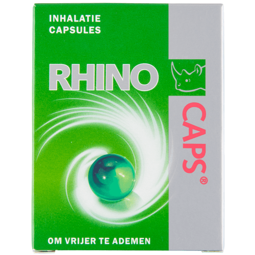 Foto van Rhinocaps Inhalatiecapsules op witte achtergrond