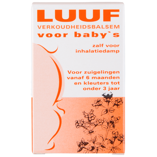 Foto van Luuf Verkoudheidsbalsem baby op witte achtergrond