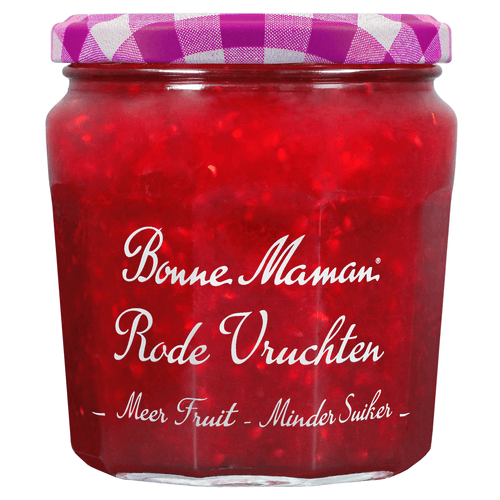 Foto van Bonne Maman Rode vruchten meer fruit minder suiker op witte achtergrond