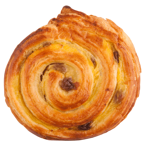 Foto van Koffiebroodje 100 g op witte achtergrond