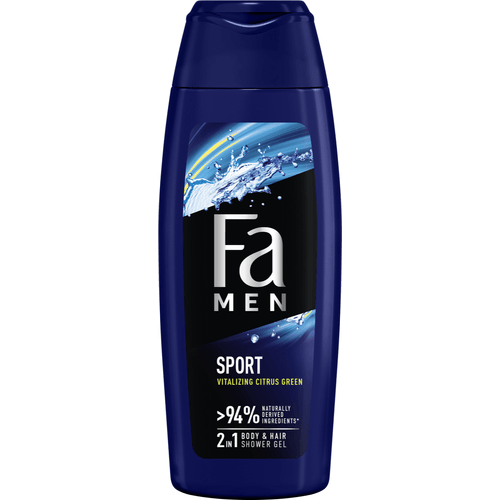 Foto van Fa Douchegel men active sport op witte achtergrond