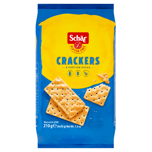 Foto van Schär Crackers glutenvrij op witte achtergrond