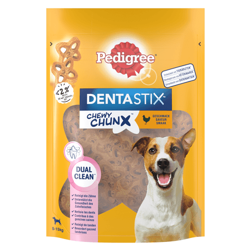 Foto van Pedigree Hondensnacks dentastix chunx op witte achtergrond