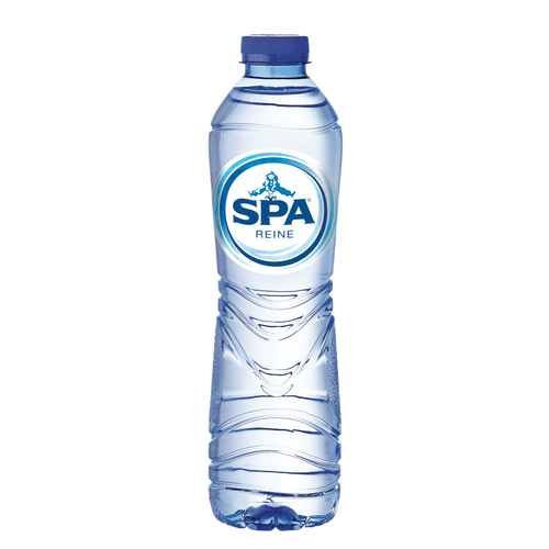 Foto van Spa Mineraalwater reine gekoeld op witte achtergrond
