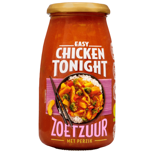 Foto van Chicken Tonight Zoetzuur-perzik op witte achtergrond