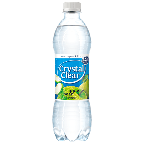 Foto van Crystal Clear Appel-peer op witte achtergrond