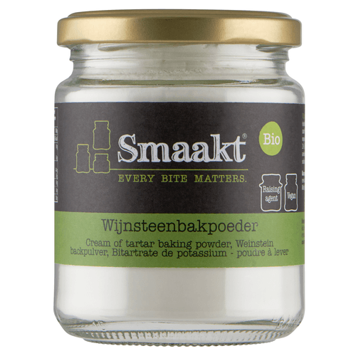 Foto van Smaakt Wijnsteenbakpoeder op witte achtergrond
