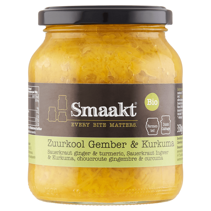 Smaakt Bio Zuurkool Gember & Kurkuma 350 g