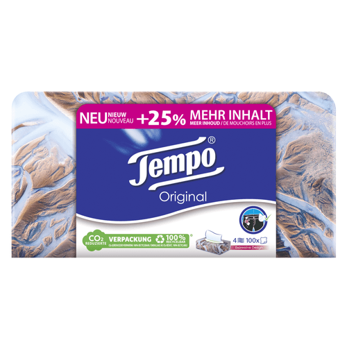 Foto van Tempo Box original op witte achtergrond