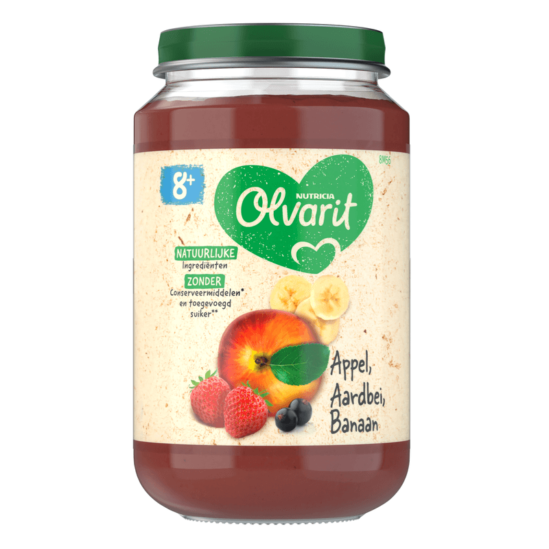 Olvarit 8+ mnd appel aardbei banaan 8m+