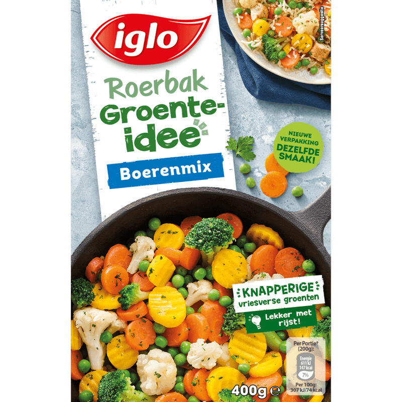 Iglo Roerbak groente idee boerenmix