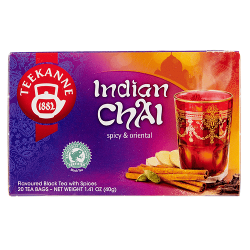 Foto van Teekanne Indian chai kop 20 zakjes op witte achtergrond