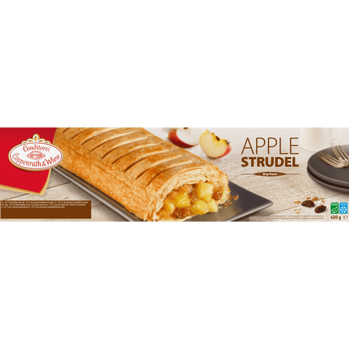 Foto van Coppenrath Apple strudel op witte achtergrond