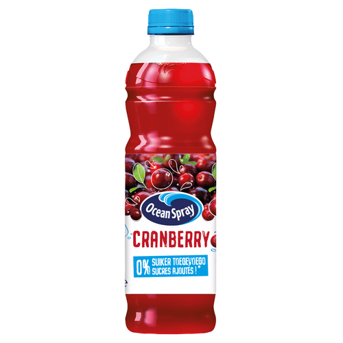 Foto van Ocean Spray Cranberry classic 0% op witte achtergrond