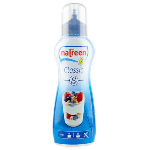 Foto van Natreen Zoetstof vloeibaar op witte achtergrond