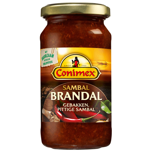 Foto van Conimex Sambal brandal op witte achtergrond
