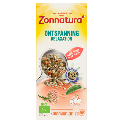 Foto van Zonnatura Kruidenthee ontspanning kop 20 zakjes op witte achtergrond