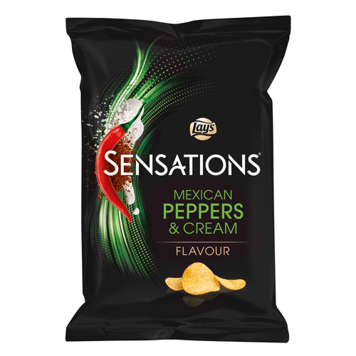 Foto van Lay's Sensations Mexican pepper op witte achtergrond