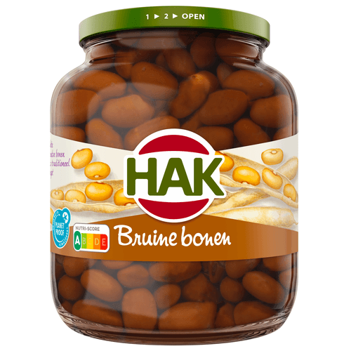 Foto van Hak Bruine bonen op witte achtergrond