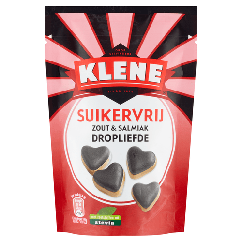 Foto van Klene Dropliefde Suikervrije Drop Zoet Zak op witte achtergrond
