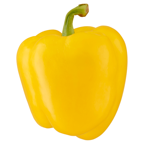 Foto van Paprika geel op witte achtergrond