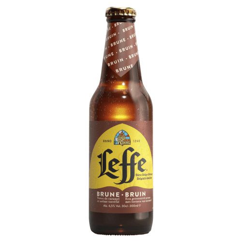 Foto van Leffe Bruin op witte achtergrond