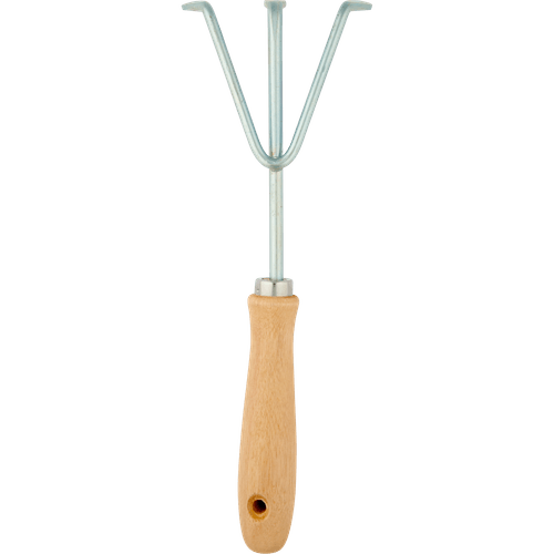 Foto van Altijd handig Tuingereedschap hark 3tand op witte achtergrond