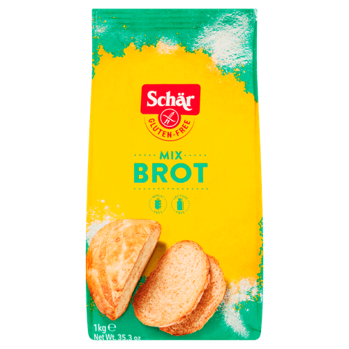 Foto van Schär Broodmix wit kant-en-klaar glutenvrij op witte achtergrond
