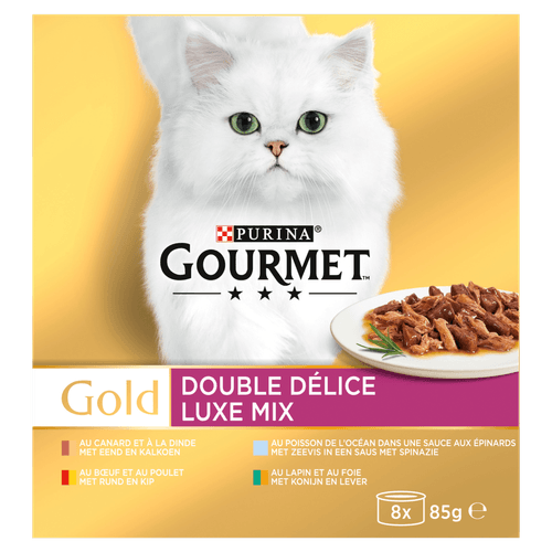 Foto van Gourmet Spiced Gold luxe mix 8 stuks op witte achtergrond