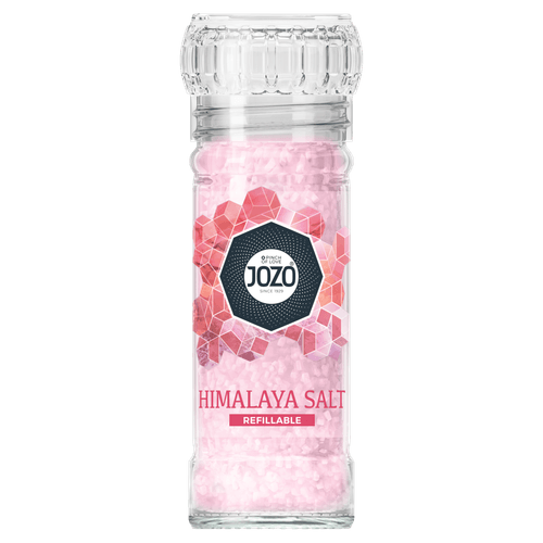 Foto van Jozo Himalaya zout op witte achtergrond