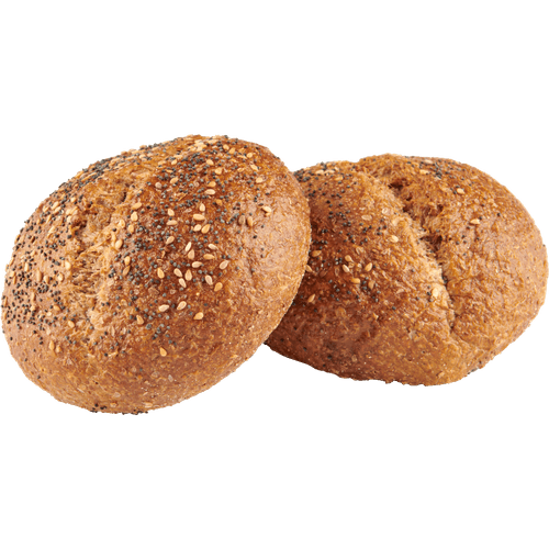 Foto van Volkorenbol op witte achtergrond