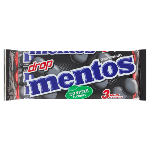 Foto van Mentos Drop 3 stuks op witte achtergrond