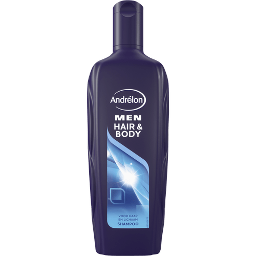 Foto van Andrélon Shampoo men hair & body op witte achtergrond