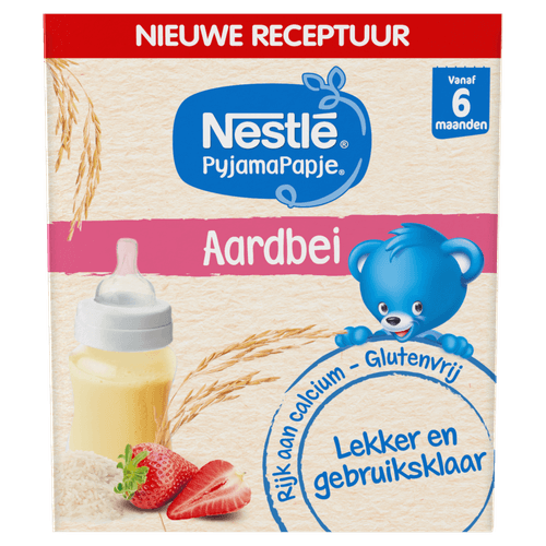 Foto van Nestlé Pyjamapapje aardbei 6+ op witte achtergrond