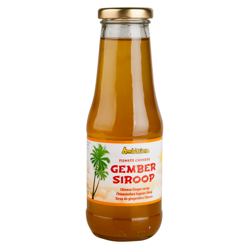Foto van Ambition Gembersiroop op witte achtergrond