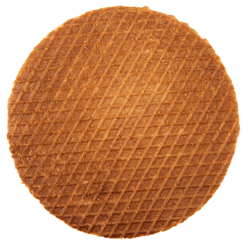 Foto van Roomboter stroopwafel xl op witte achtergrond