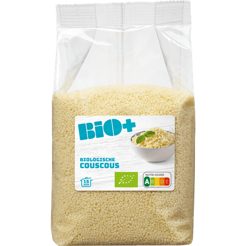 Foto van Bio+ Couscous op witte achtergrond