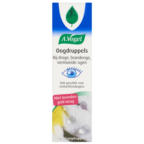 Foto van A. Vogel Oogdruppels op witte achtergrond