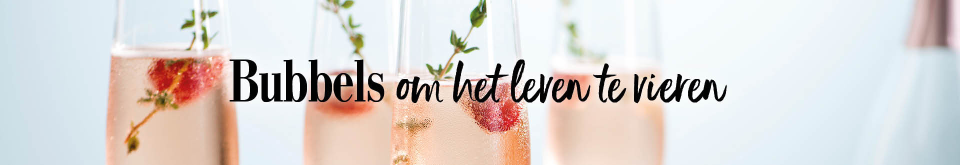 Bubbels om het leven te vieren