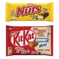 Kitkat, Smarties, Nuts of Bros