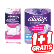 Always Discreet, Cotton of Night Maandverband of Inlegkruisjes