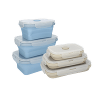 Opvouwbare Silicone Lunchbox Set