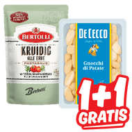 Bertolli Pastasaus of De Cecco Pasta