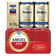 Amstel, Warsteiner of 0.0 Pilsener