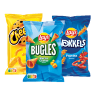 Cheetos, Bugles, Mama Mia's of Wokkels